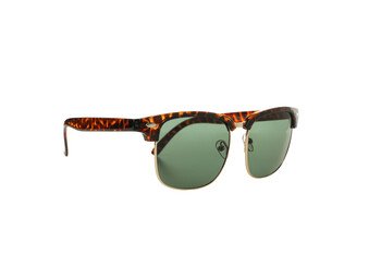 Sonnenbrille mit Tigerdesign und grünen Gläsern